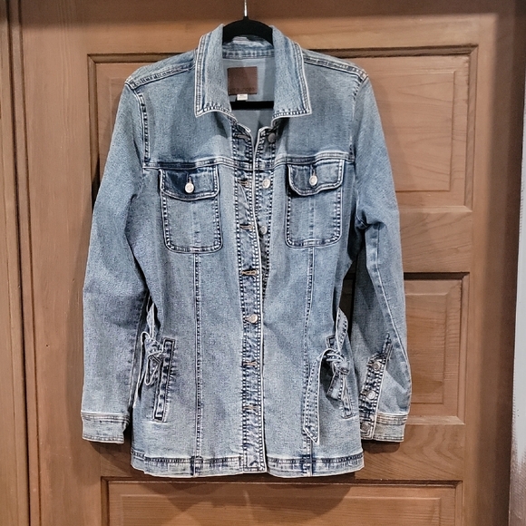 Maurices Jackets & Blazers - Women’s Light Blue Denim Jacket - Casual Utility Style